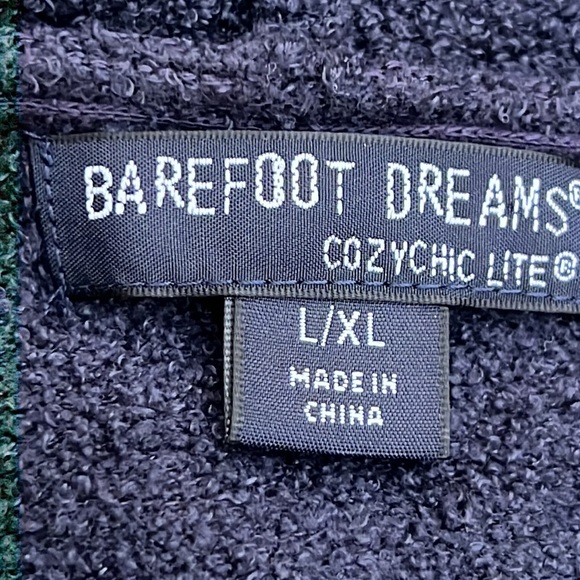 💚Barefoot Dreams Cozy Chic Coastal Open Hooded Cardigan Women's Size L/XL - Picture 8 of 10